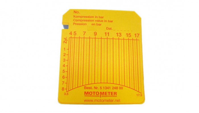 622.001.0017, Комплект карточек для бензинового компрессографа 3,5-17,5 бар (100 штук)